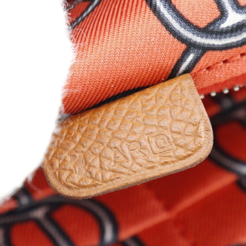 Hermes Azap Silk-in Vaux-epson Brown □Q Ladies Long Wallet