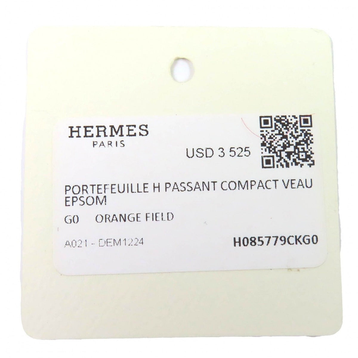Hermes New Passant Veau Epsom Orange Field Silver — view 12