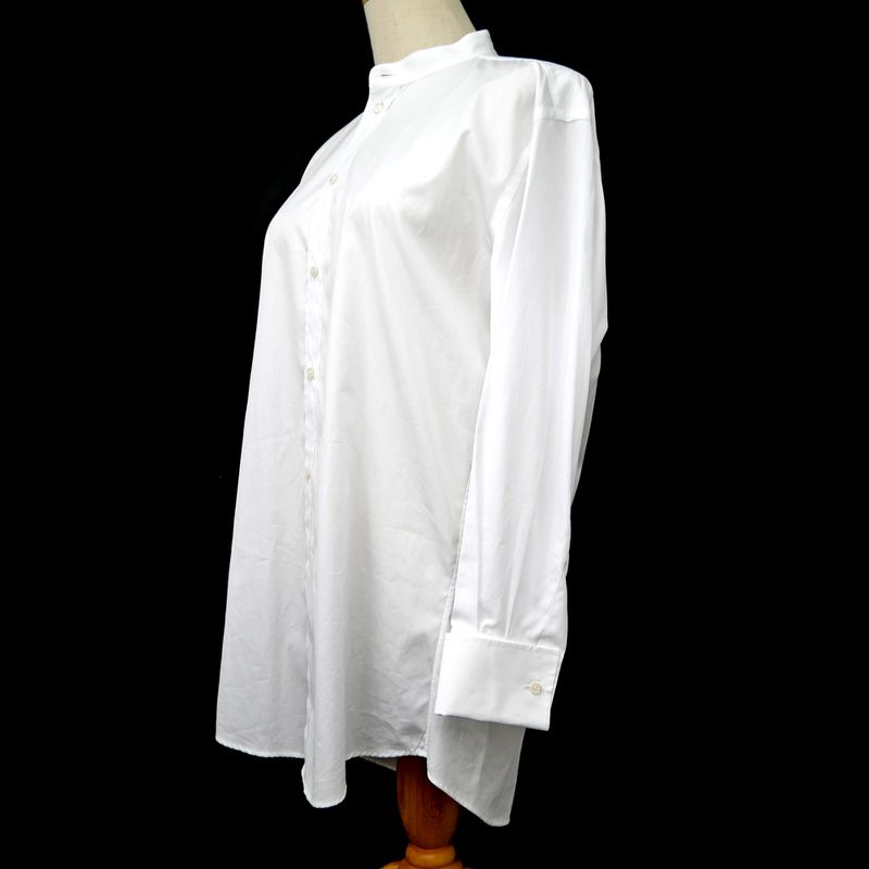 Dior Blouse No Color Bi-white 34 Hachi Logo Embroidery Long Sleeve