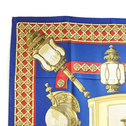 Hermes Carré 90 FEUX DE Route Silk Red/yellow/blue Women's Scarf