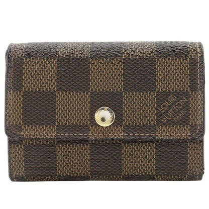 Louis Vuitton Porte Monepla N61930 Damier Canvas Brown Mi4007 Unisex Coin Case