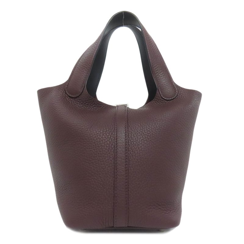 Hermes Picotin Lock PM Eclat Silver Hardware Handbag Taurillon Women