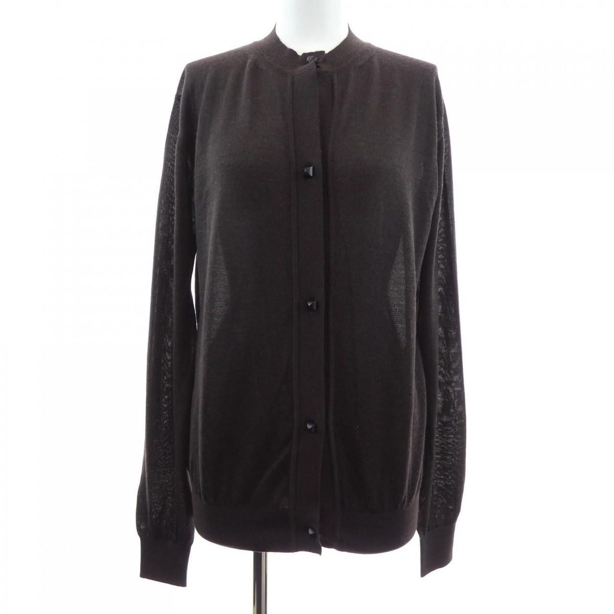 Hermes Medley Wood Button Cardigan