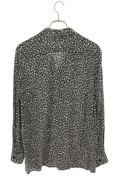 Celine 20SS 2c268900h Leopard Hawaiian Loose Long Sleeve Shirt Men's 38