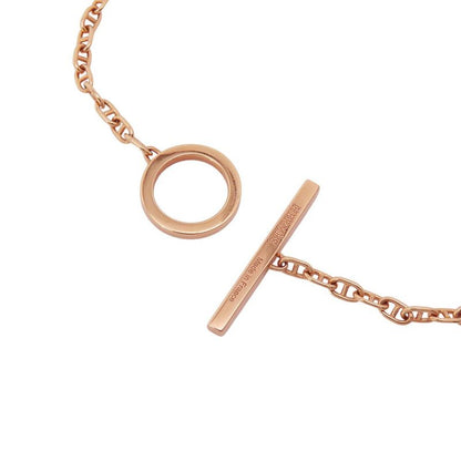 Hermes Bracelet Chaine D'ancre Verso 18K Pink Gold White Ceramic