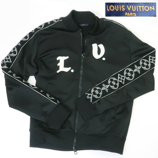 Louis Vuitton Track Top 1 A978 D Flower Band M Jersey Black