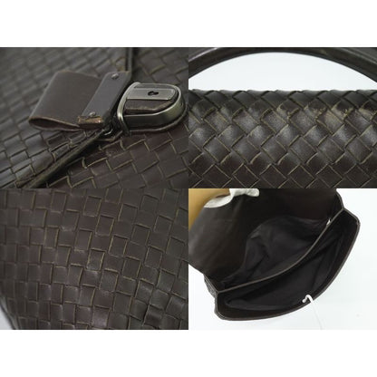 Bottega Veneta Intrecciato Business Bag Handbag Leather Brown — view 7