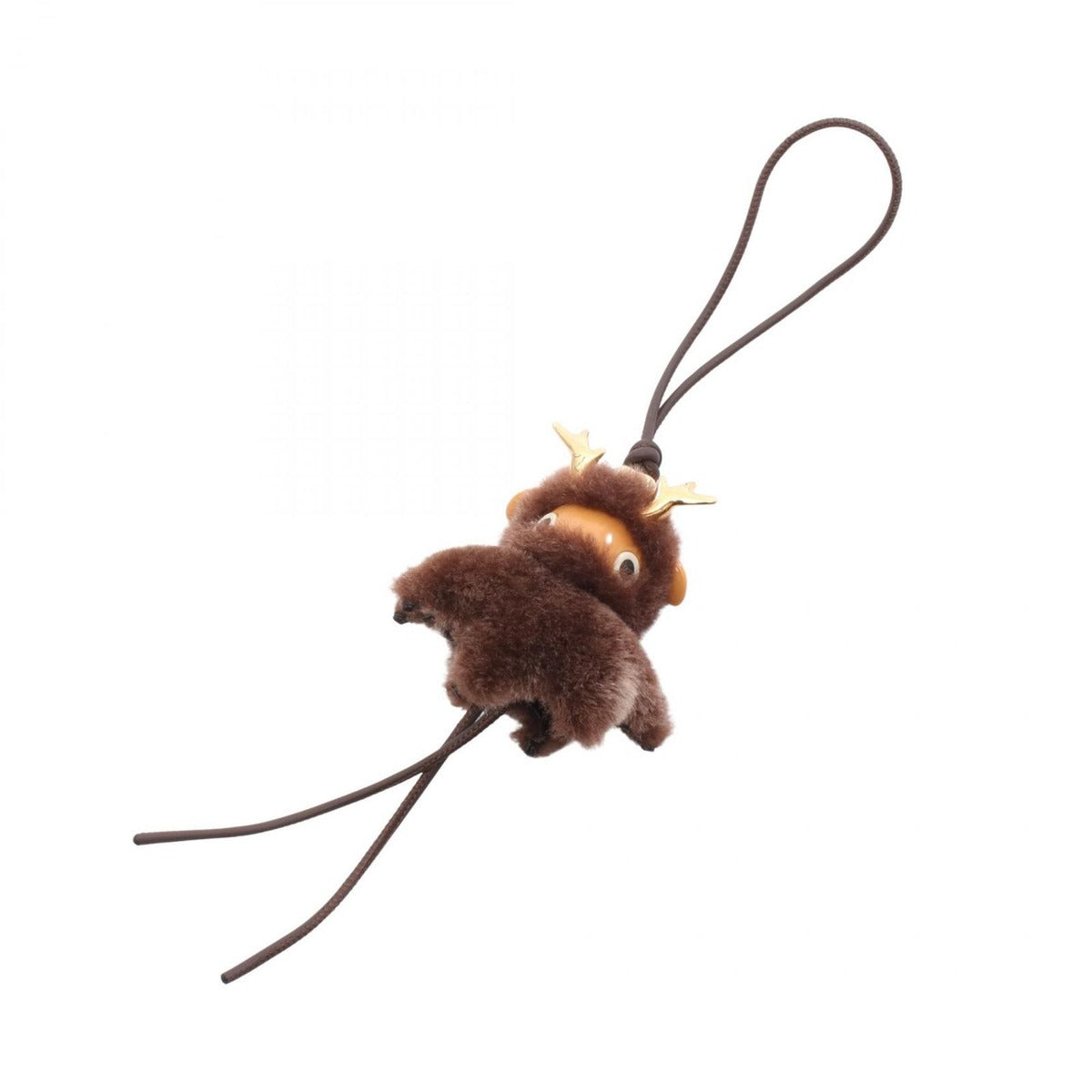Loewe Charm Forney Brown Leather Keychain