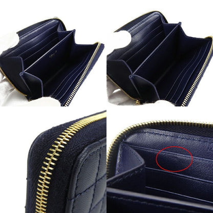 Celine 10b663bfl.07bf Compact Zipped Wallet Ccharm Calfskin Dark Blue Navy Dark
