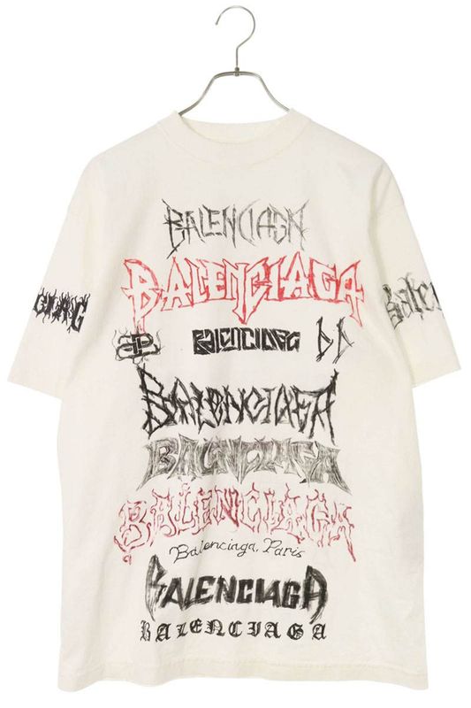 Balenciaga 641675 Tpv02 Logo Print Large Fit T-shirt Men's XXS