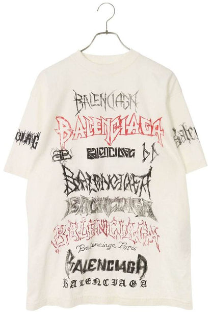 Balenciaga 641675 Tpv02 Logo Print Large Fit T-shirt Men's XXS
