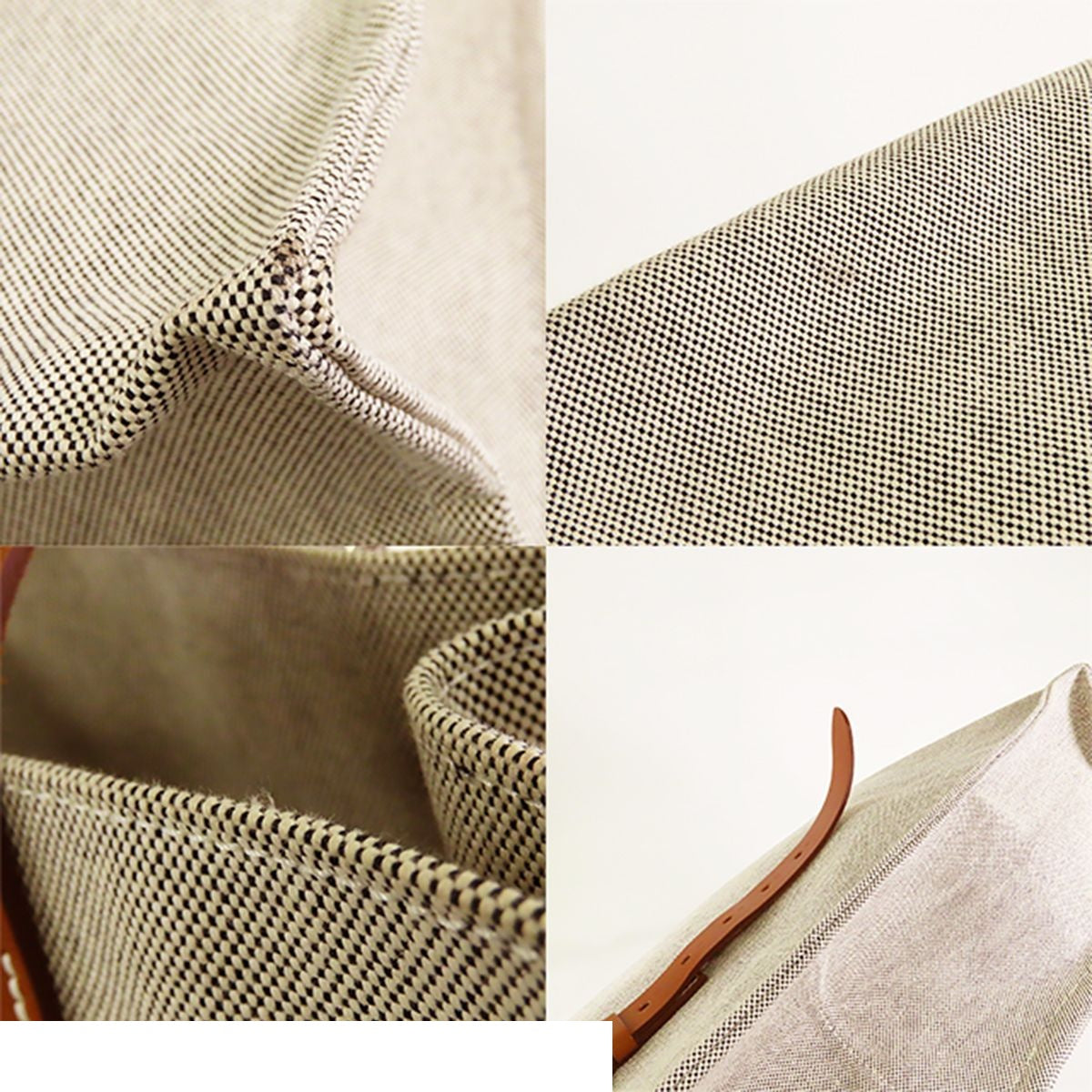 Hermes Etriviere Shopping Tote Bag Natural Brown Silver Toile Vache — view 6