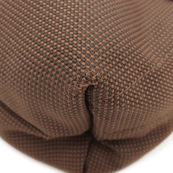 Hermes Tote Bag Her Line Cabas Canvas Brown Silver Hardware Brown