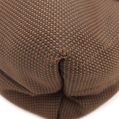 Hermes Tote Bag Her Line Cabas Canvas Brown Silver Hardware Brown