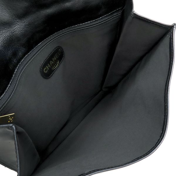 Chanel Shoulder Bag Logo Sakosh Leather Black 59***** [storage Bag