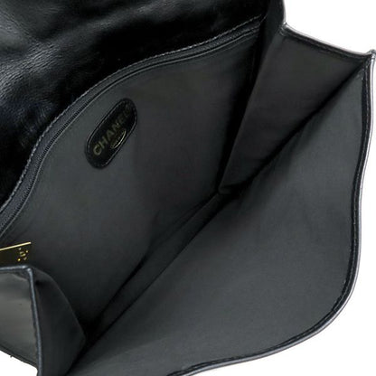 Chanel Shoulder Bag Logo Sakosh Leather Black 59***** [storage Bag