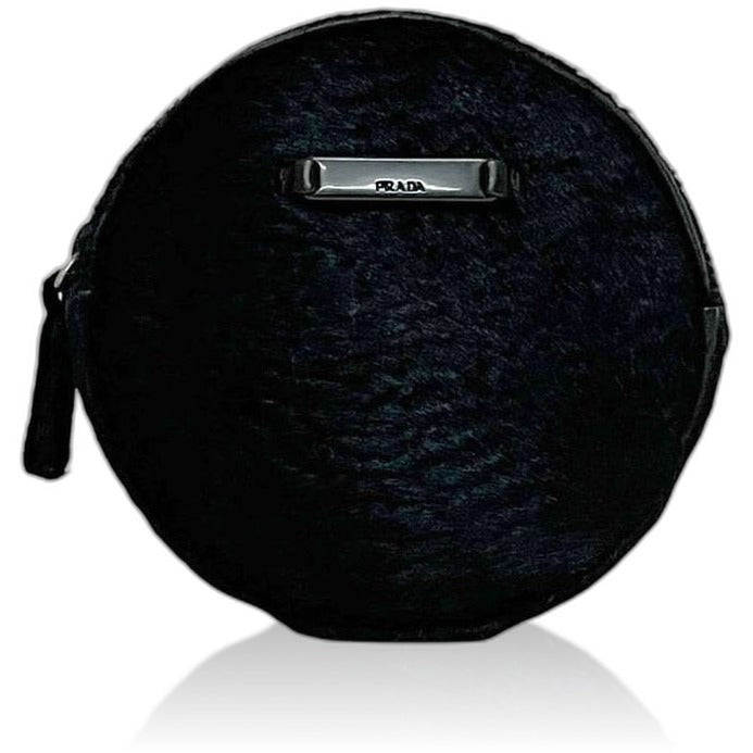 Prada Pouch Black Nero Case Calf Hair Leather 78