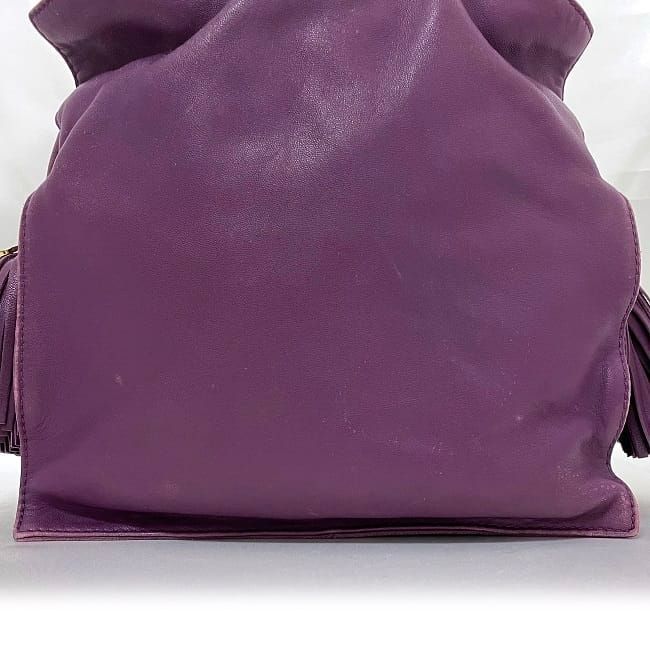 Loewe Shoulder Bag Flamenco Purple 2way Nappa Leather Preowned