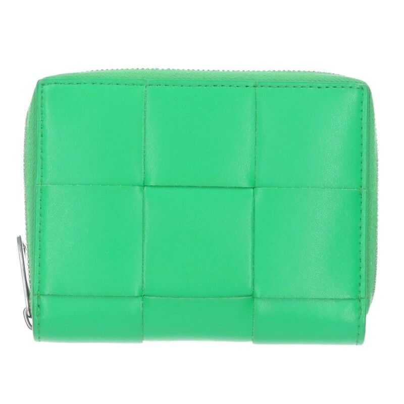 Bottega Veneta Cassette Intrecciato Leather Round Zip Wallet