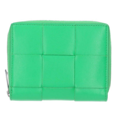 Bottega Veneta Cassette Intrecciato Leather Round Zip Wallet