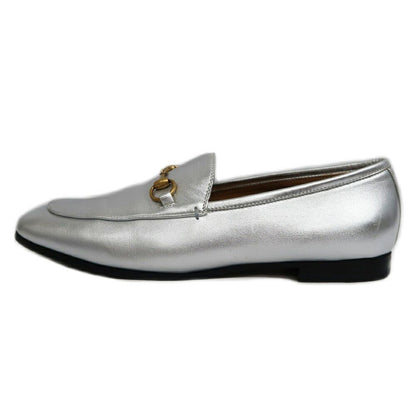 Gucci Jordan Horsebit Loafers 39 Silver Leather