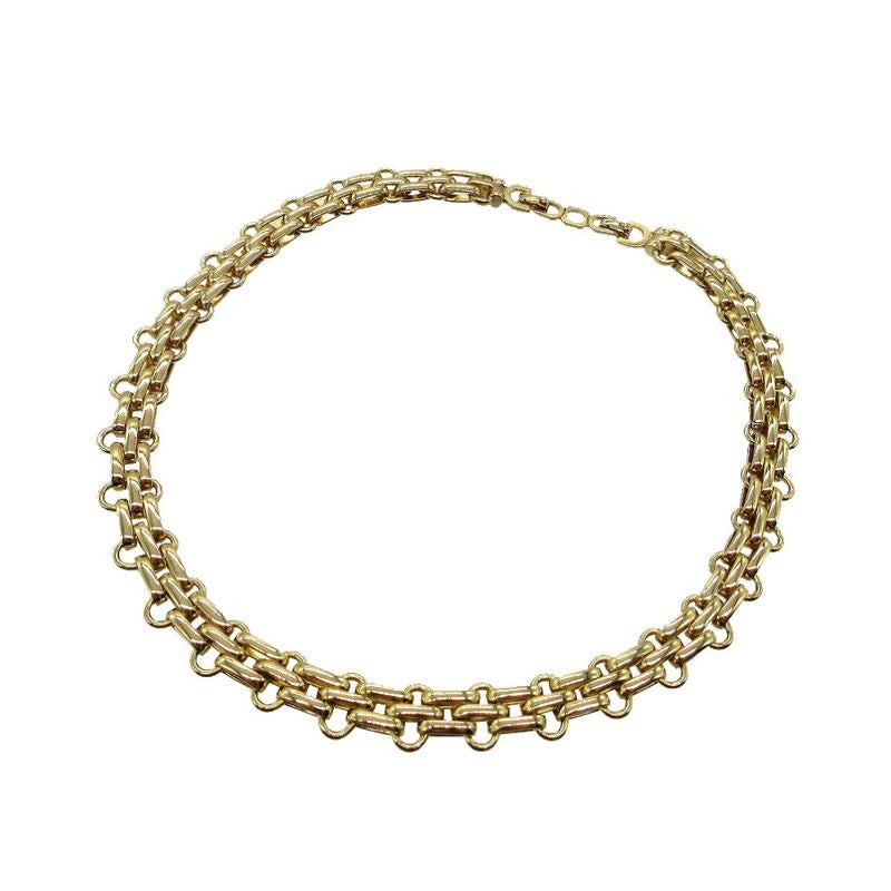 Christian Dior Chain Choker Metal Gold 0125