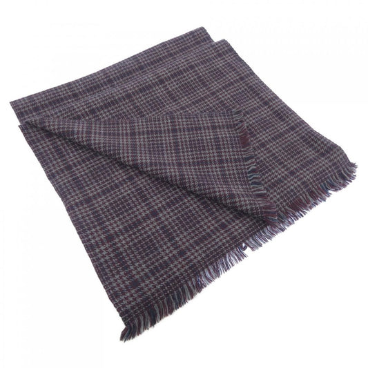 Hermes Scarf Cashmere Red Navy Gray