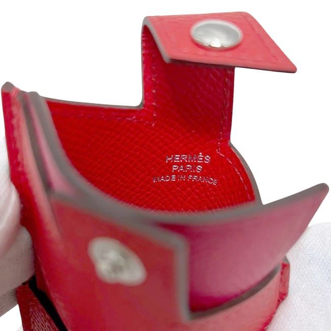 Hermes Card Case Red Pink Rouge Coup Rose Extreme
