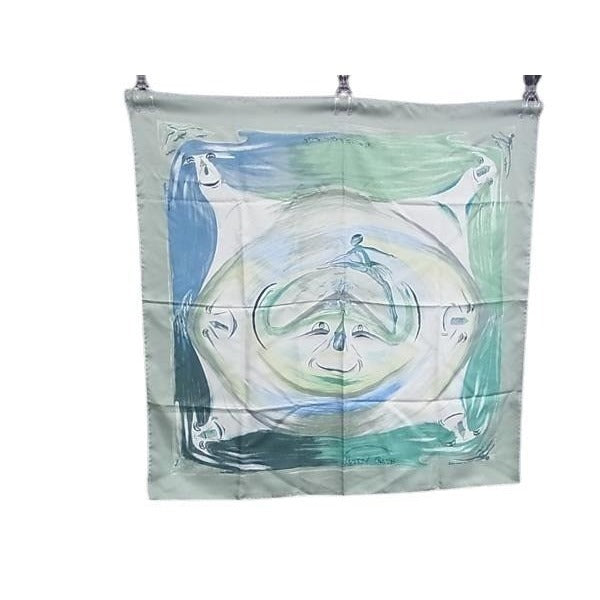 Hermes Scarf Carre 90 Multicolor Silk Smiles in Third