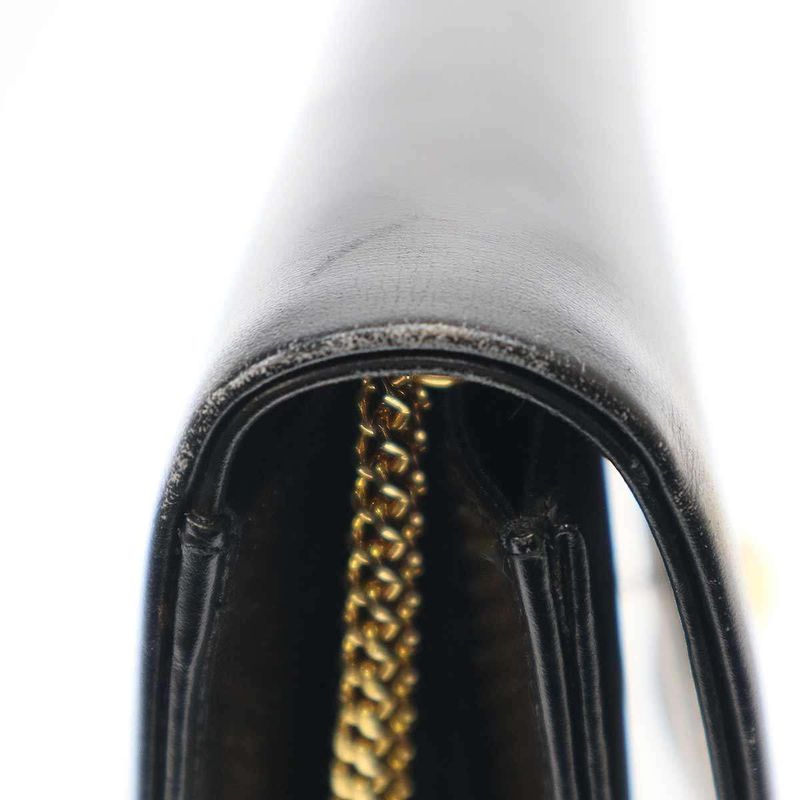 Christian Dior CD Metal Leather Chain Bag Black