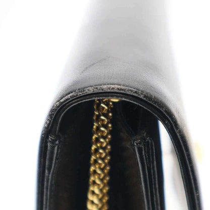 Christian Dior CD Metal Leather Chain Bag Black