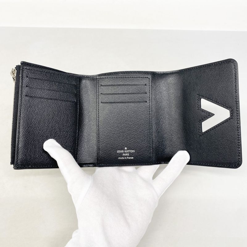 Louis Vuitton Epi Portefeuille Twist Compact M64414 Noir Men's Trifold Wallet