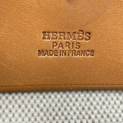 Hermes Handbag Herbag GM Ivory X Light Brown Silver Hardware Leather