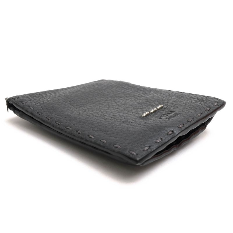 Fendi Wallet Men Wallet Leather Genuine Leather Gray 7m0194 O7n Fogxn Coin