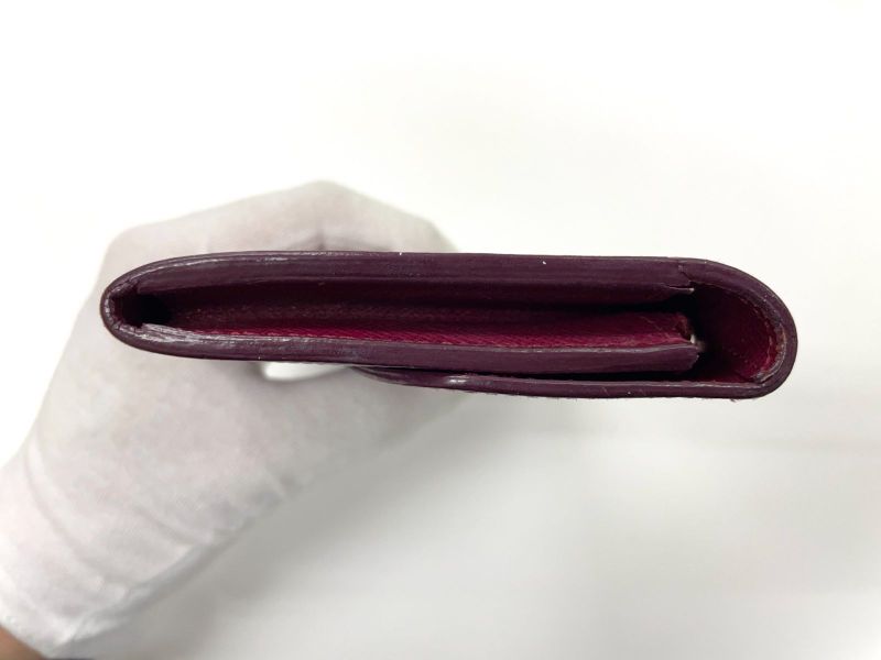 Louis Vuitton Epi Portefeuille Emilie Zipper Long Wallet M60851 Bordeaux Made