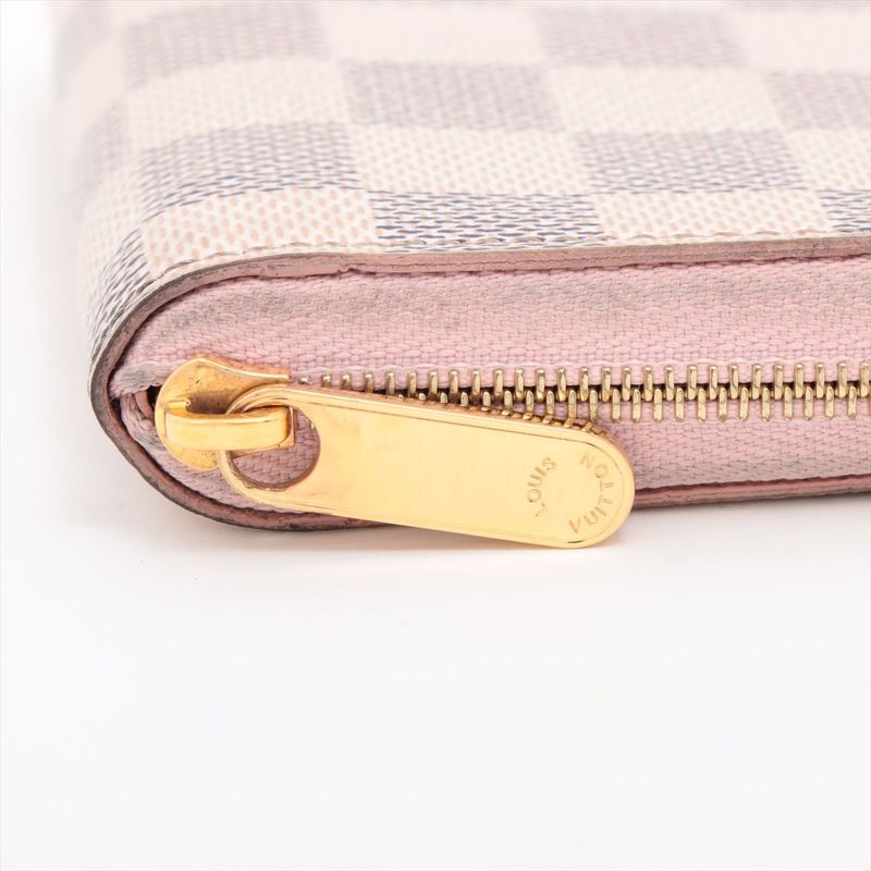 Louis Vuitton Damier Azure Zippy Coin Purse Coin Case Coin Case N60229 Ivory ×