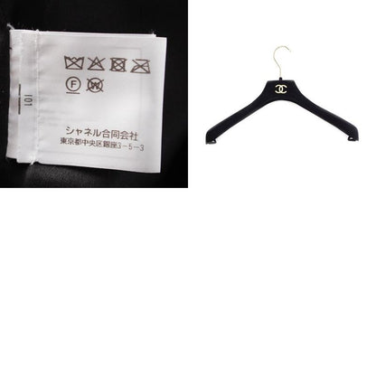 Chanel Cotton Blend Coco Button Collarless Jacket P73350v64896 Black 36