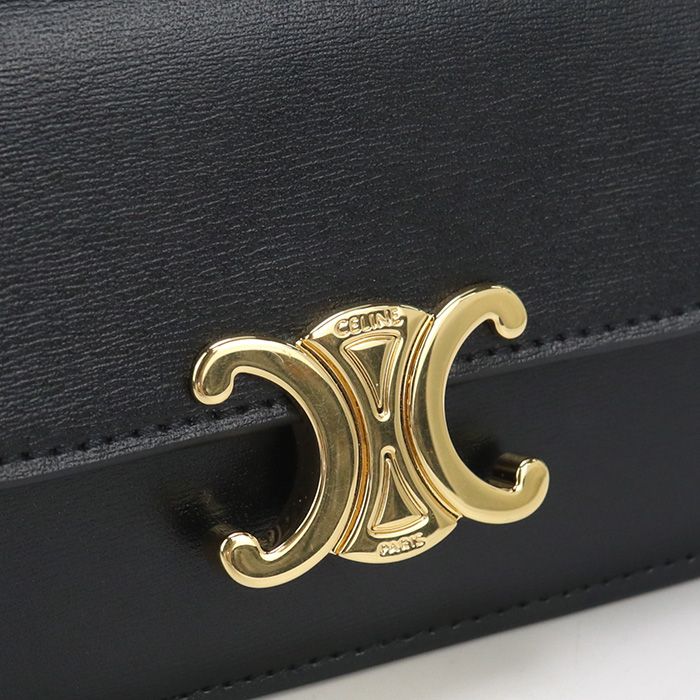 Celine Card Holder With Flap Triomphe 10i58 3dpv.38no Business Card Holder Calf