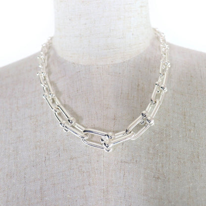 Tiffany & Co Graduated Link Necklace Silver Weight — view 2