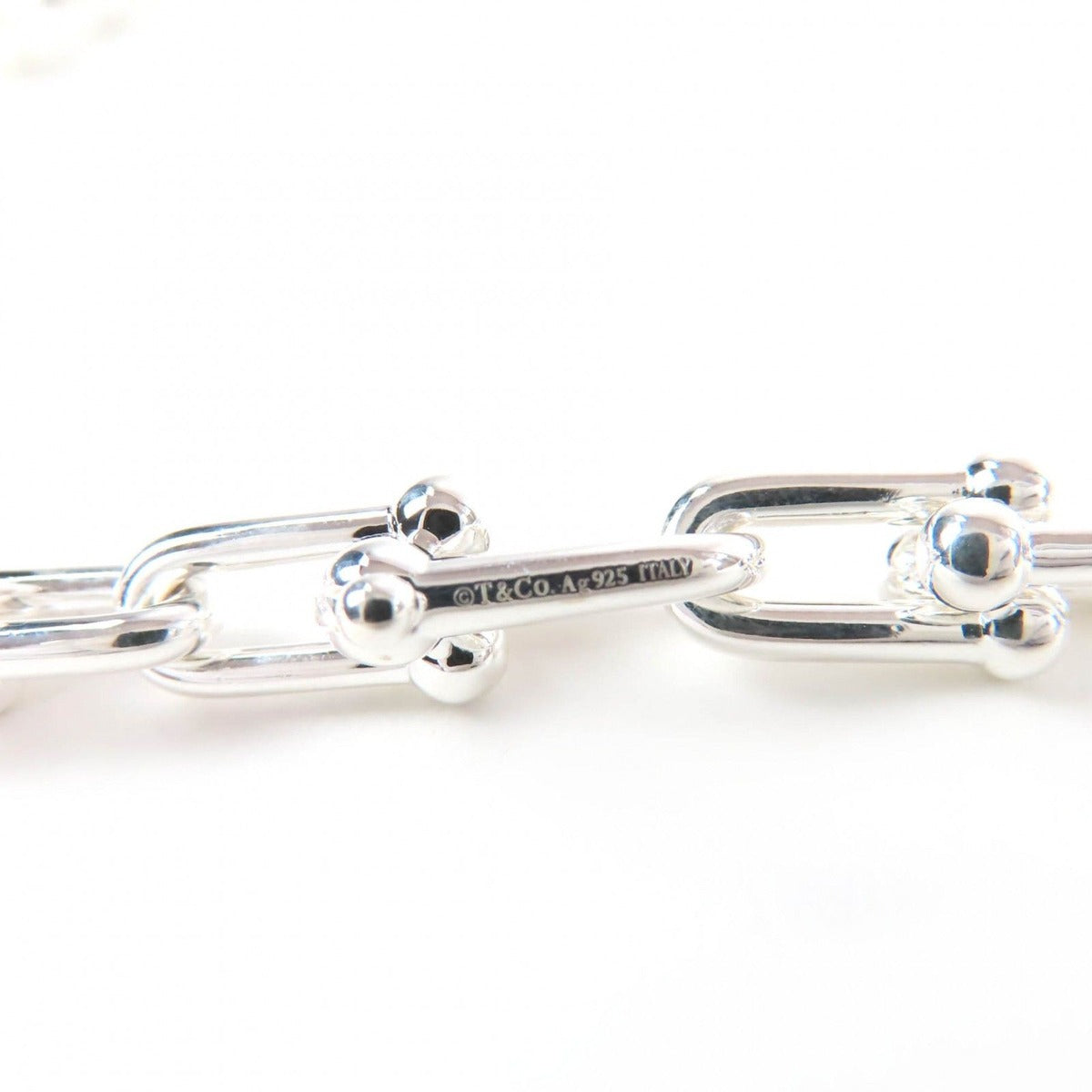 Tiffany & Co Graduated Link Necklace Silver Weight — view 6