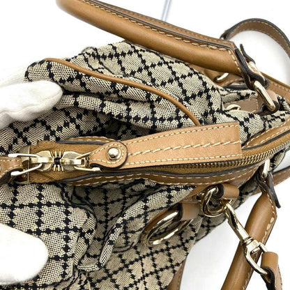 Gucci 223974 Handbag Brown Canvas/leather Ladies Men Fashion