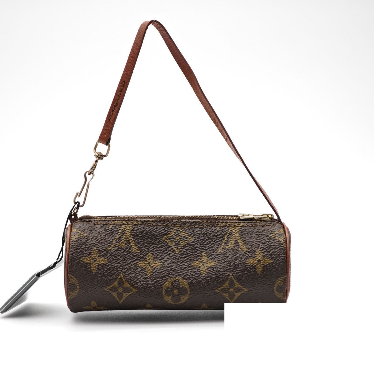 Louis Vuitton Papion Pouch Handbag Tube Wide Brown — view 3
