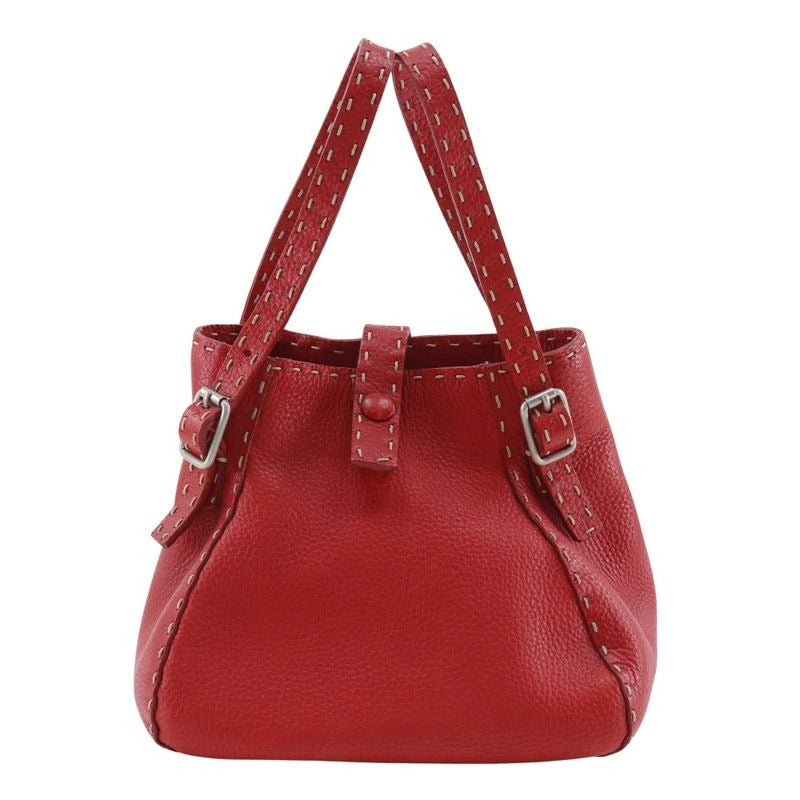 Fendi Selleria Leather Red Handbag