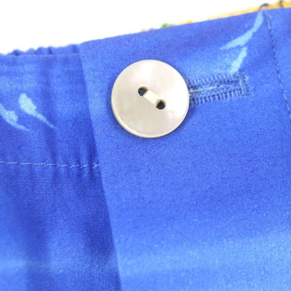 Gucci 22AW 672698 100% Cotton Button Fly Half Pants Aloha Shorts Blue 46 Made