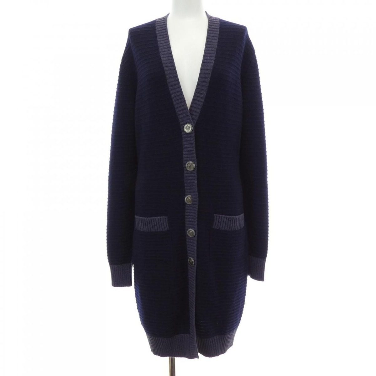 Chanel Long Cardigan Navy