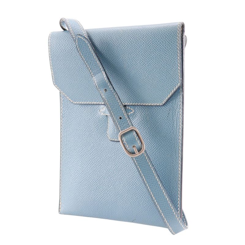 Hermes Amelie Courchevel Blue Jean Light Blue □E Ladies Shoulder Bag