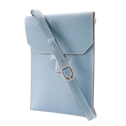 Hermes Amelie Courchevel Blue Jean Light Blue □E Ladies Shoulder Bag