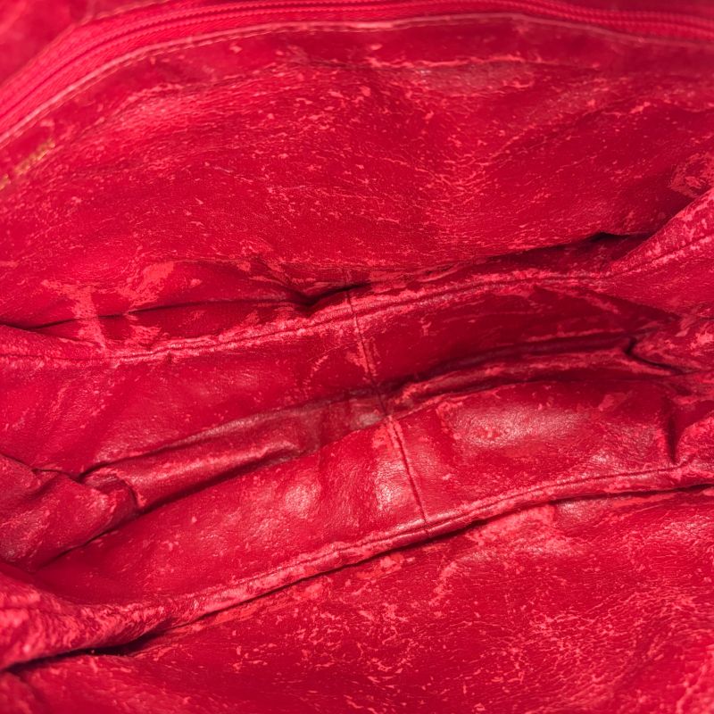 Loewe Drawstring Shape Mini Shoulder Bag Anagram Logo Red Nappa Leather