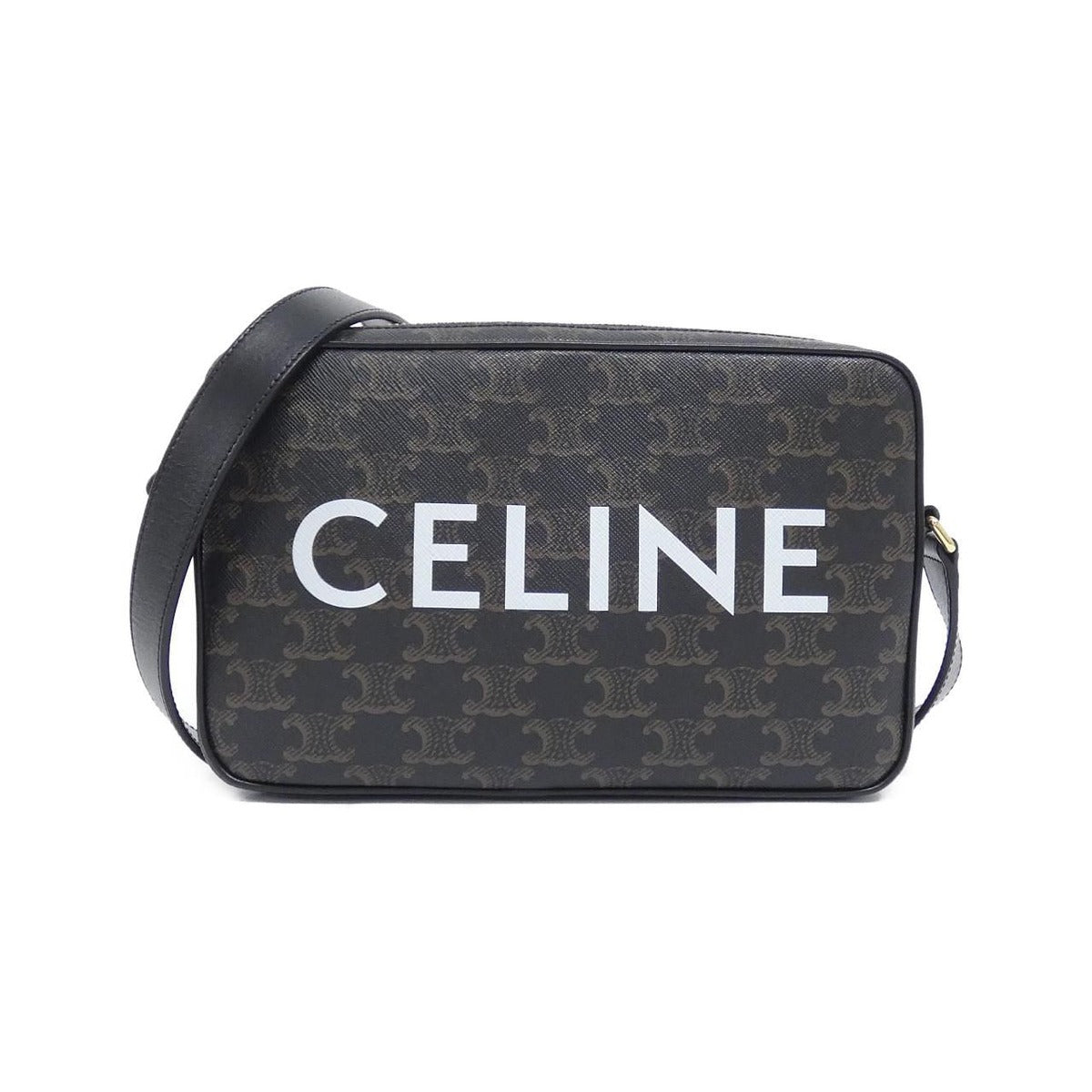 Celine Shoulder Bag Canvas Black