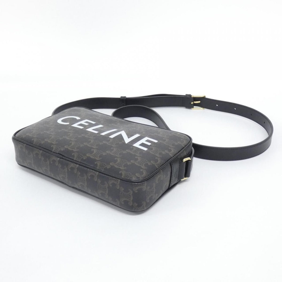 Celine Shoulder Bag Canvas Black — view 3